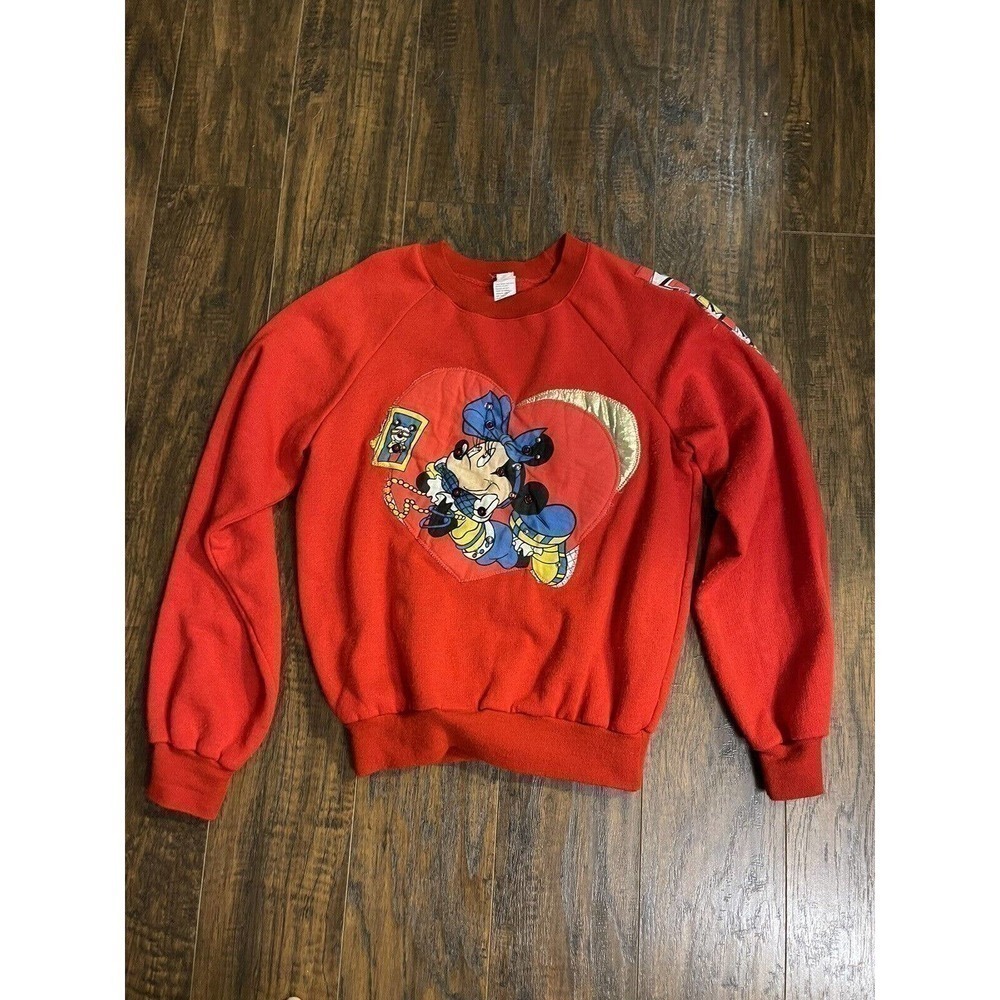 Vintage Rare Kids Minnie Mouse Lights Up Battery Crew Neck Sweatshirt Sz:10
